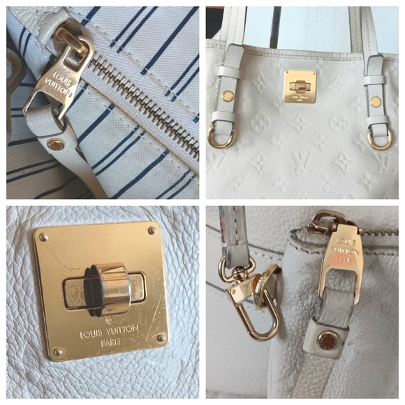 Louis Vuitton Citadine PM White Empreinte Tote Bag W/ Pochette - Picture 10 of 17